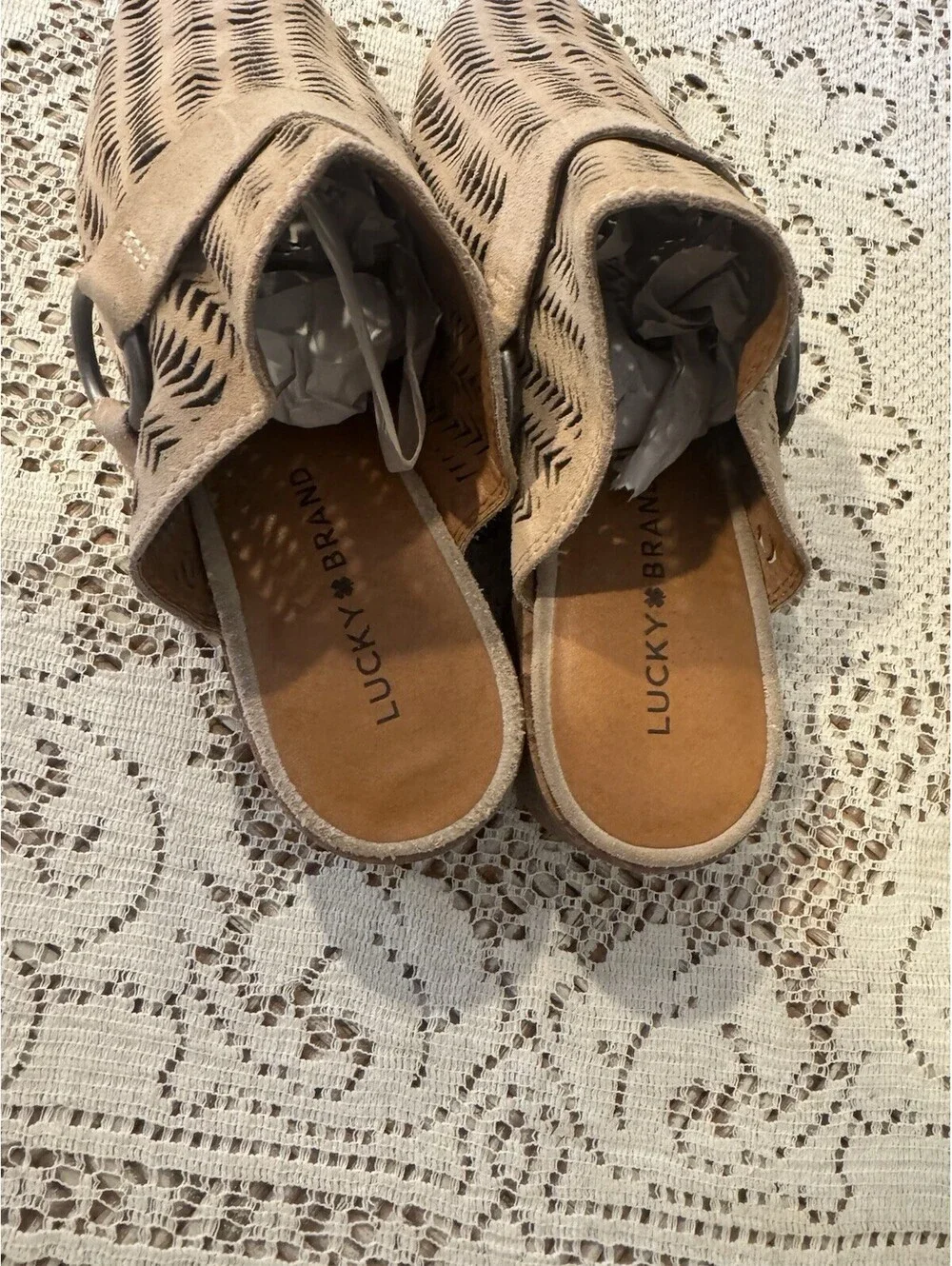 LUCKY BRAND NEW W/O BOX LK-KAEDEY WOMANS SLINGBACK SHOES TITANIUM SIZE 8M #2683